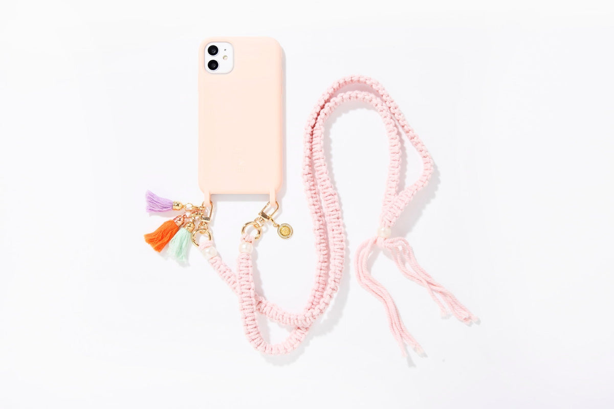 Marrakesh Phone Strap Gold - Baby Pink